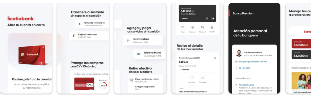 Imagen de la aplicación móvil ScotiaMóvil MX.